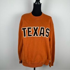 Vintage Russell Athletic Texas Orange Crewneck Pullover Sweatshirt Mens Large